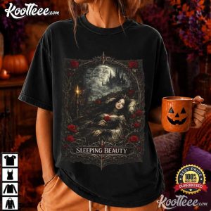 Sleeping Beauty Gothic Moon Rose Fairytale Princess T Shirt (2)