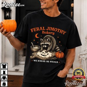 Spooky Season Raccoon Halloween Feral Jimothy Bakery T-Shirt Spooky Season Raccoon Halloween Feral Jimothy Bakery T Shirt (2)