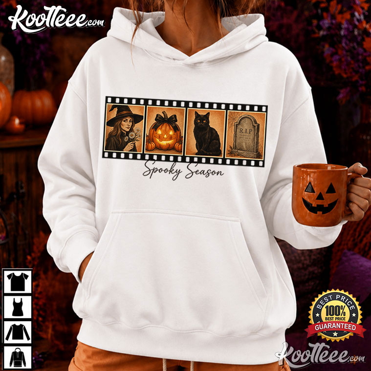 Spooky Season Witch Pumpkin Black Cat Vintage Halloween T-Shirt Spooky Season Witch Pumpkin Black Cat Vintage Halloween T-Shirt