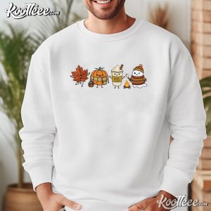 Halloween Autumn Doodle Pumpkin Ghost PSL Cute Embroidered Sweatshirt (3)