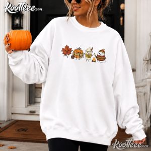 Halloween Autumn Doodle Pumpkin Ghost PSL Cute Embroidered Sweatshirt (2)