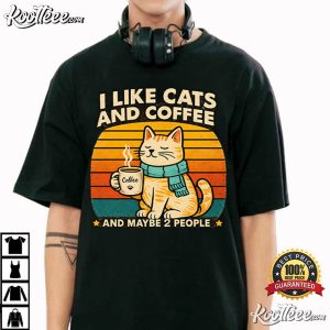 I Like Cats And Coffee Funny Cat Coffee T Shirt (4)