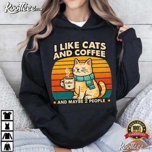 I Like Cats And Coffee Funny Cat Coffee T Shirt (3)