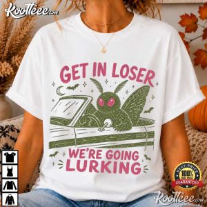 Mothman Car Get In Loser We're Going Lurking Funny Cryptid T Shirt (4)
