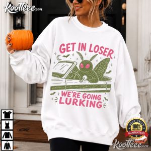 Mothman Car Get In Loser We're Going Lurking Funny Cryptid T Shirt (2)