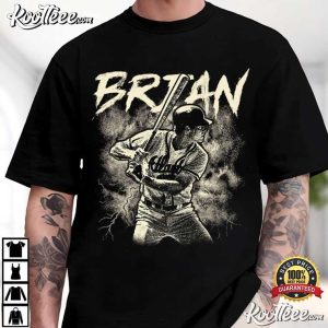 Baseball Player Vintage Style Custom Name Game Day T Shirt (1)