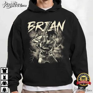 Baseball Player Vintage Style Custom Name Game Day T Shirt (3)