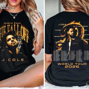 J Cole The Fall Off World Tour 2026 Graphic Hip Hop Fan Gift T Shirt (4)