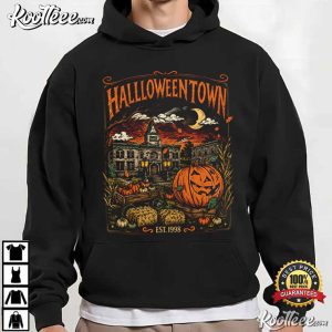 Pumpkin Village Vintage Halloween Town Haunted Spooky Season T Shirt (3)