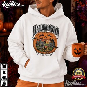 Spooky Season Vintage Halloweentown Pumpkin Village T Shirt (4)