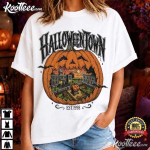 Spooky Season Vintage Halloweentown Pumpkin Village T Shirt (2)
