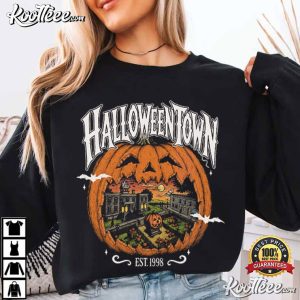 Spooky Season Vintage Halloweentown Pumpkin Village T Shirt (3)