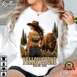 Yellowstone Bison Girl Western Cowgirl Vintage National Park T-Shirt Yellowstone Bison Girl Western Cowgirl Vintage National Park T Shirt (2)