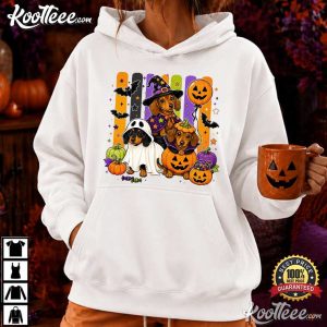 Halloween Dachshund Cute Wiener Dog Spooky Season T Shirt (4)