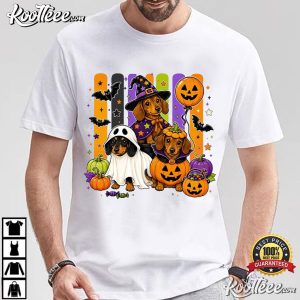 Halloween Dachshund Cute Wiener Dog Spooky Season T Shirt (1)
