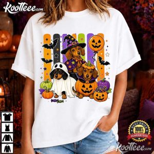 Halloween Dachshund Cute Wiener Dog Spooky Season T Shirt (2)
