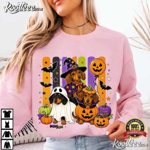 Halloween Dachshund Cute Wiener Dog Spooky Season T Shirt (3)