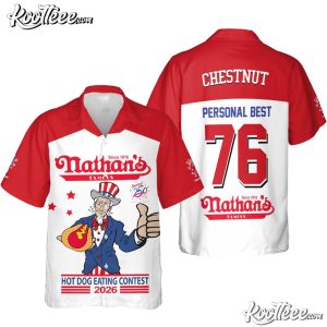 Joey Chestnut Hot Dog Eating Contest Champion 76 Winner Hawaiian Shirt (2)