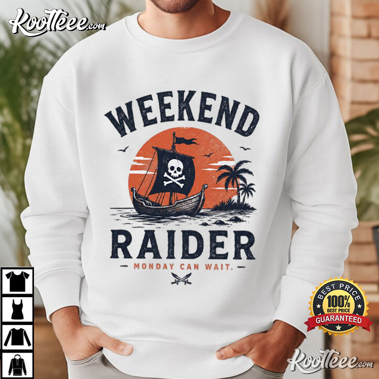 Weekend Raider Pirate Funny Beach Pirate Coastal Graphic T-Shirt Weekend Raider Pirate Funny Beach Pirate Coastal Graphic T-Shirt