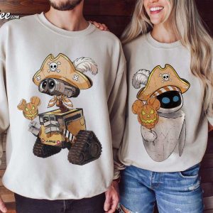 Disney Pixar Wall-E And Eve Halloween Couple Shirts Disney Pixar Wall E And Eve Halloween Couple Shirts (3)