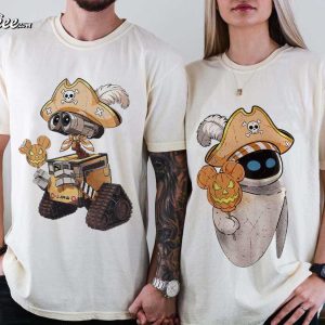 Disney Pixar Wall E And Eve Halloween Couple Shirts (2)