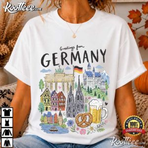 Germany Travel German Souvenir Beer Pretzel Landmark T Shirt (4)