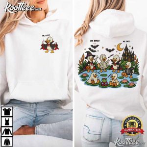 Halloween Teacher Custom Name Duck T Shirt (2)