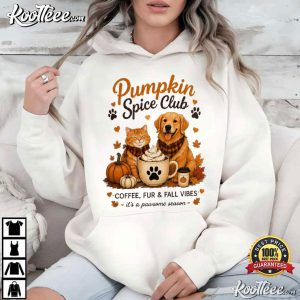 Pumpkin Spice Club Fall Coffee Lover Dog And Cat Lover T Shirt (2)
