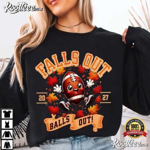 Falls Out Balls Out Funny Football Cute Fall T Shirt (2)