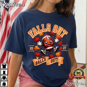 Falls Out Balls Out Funny Football Cute Fall T Shirt (3)