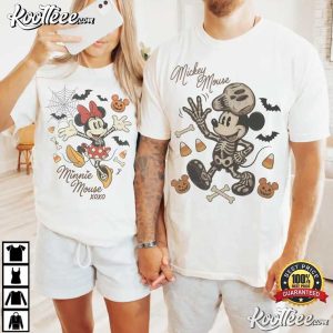 Disney Mickey Minnie Halloween Spooky Season Matching Couple Shirts (1)