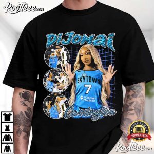 DiJonai Carrington Chicago Sky Basketball Vintage Bootleg 90s T Shirt (1)