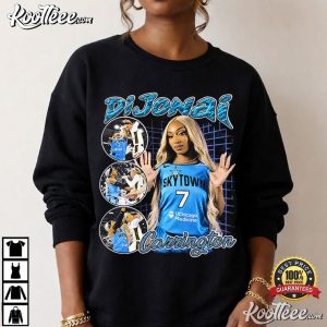DiJonai Carrington Chicago Sky Basketball Vintage Bootleg 90s T Shirt (3)