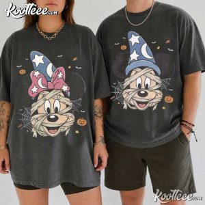 Disney Fantasia Sorcerer Mickey And Minnie Halloween Couple Shirts Disney Fantasia Sorcerer Mickey And Minnie Halloween Couple Shirts (2)