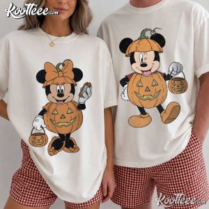 Mickey And Friends Pumpkin Disney Spooky Season Vintage Couple Shirts (4)