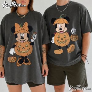 Mickey And Friends Pumpkin Disney Spooky Season Vintage Couple Shirts (1)