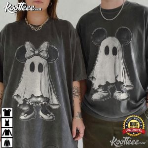 Mickey Ghost Minnie Halloween Spooky Season Vintage Couple Shirts (4)