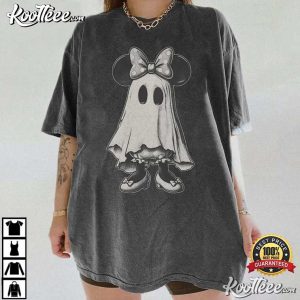 Mickey Ghost Minnie Halloween Spooky Season Vintage Couple Shirts (2)