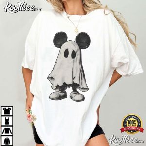 Mickey Ghost Minnie Halloween Spooky Season Vintage Couple Shirts (3)