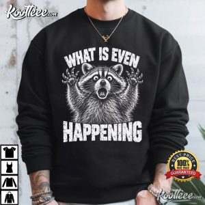 Raccoon Confused Sarcastic What Is Even Happening Funny T Shirt (4)