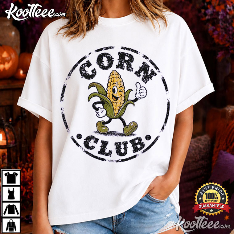 Side Dish Lover Corn Club Retro Mascot Funny Thanksgiving Food T-Shirt Side Dish Lover Corn Club Retro Mascot Funny Thanksgiving Food T-Shirt
