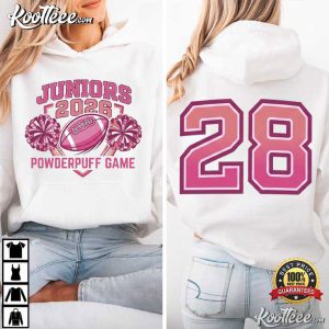 Juniors 2026 Powderpuff Pink Football Game Day Sports T Shirt (2)