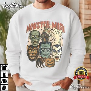 Monster Mash Retro Halloween Spooky Season T Shirt (4)