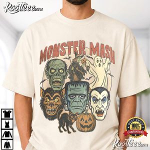 Monster Mash Retro Halloween Spooky Season T Shirt (2)
