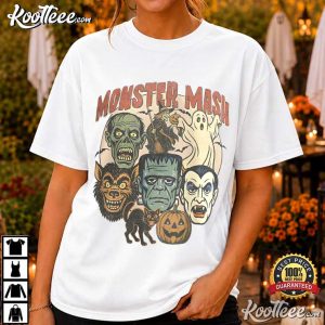 Monster Mash Retro Halloween Spooky Season T Shirt (3)