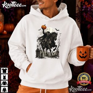 Headless Horseman Pumpkin Rider Halloween Spooky Graveyard Gothic T Shirt (3)