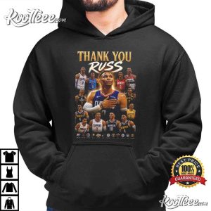 Thank You Russ Russell Westbrook All Teams NBA Retirement Basketball T Shirt (1)