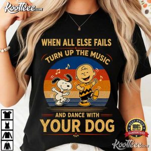 Snoopy Charlie Brown Peanuts Dance With Your Dog Fan Gift T Shirt (2)