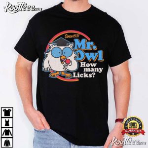 Mr Owl How Many Licks Retro Cartoon Owl T-Shirt