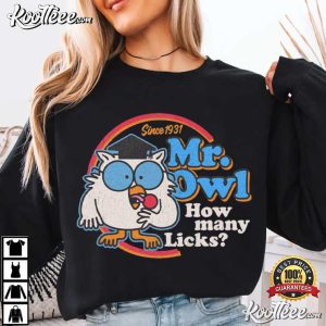 Mr Owl How Many Licks Retro Cartoon Owl T Shirt (1)